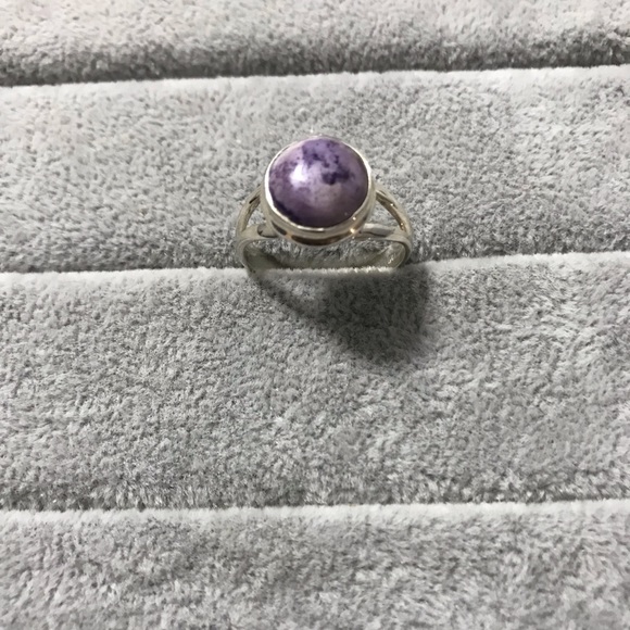 New Sterling Silver Purple Utah Tiffany Stone Ring Size 7.75-8 Crystal Gemstone - Picture 13 of 16
